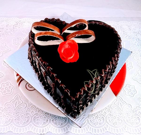 Heartshape Chocolate Truffle Cake
