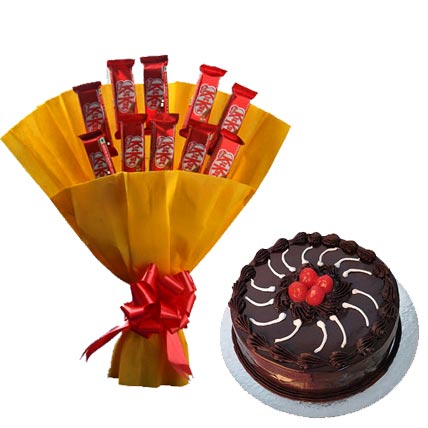 Kit Kat small & truffle cake midnight Delivery