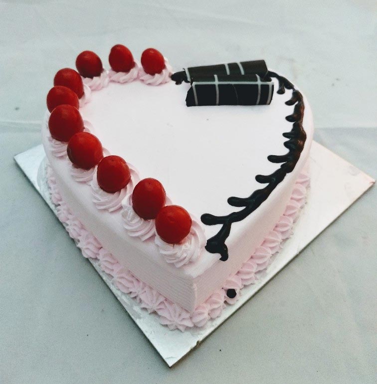 Strawberry Heartshape Cake