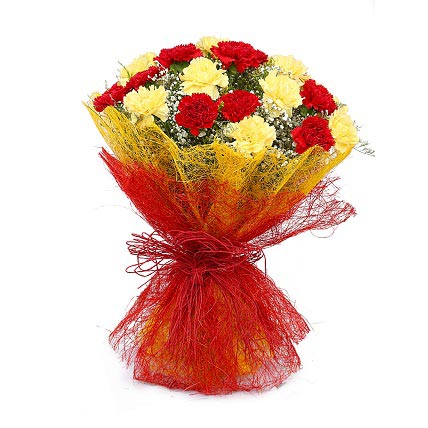 Red & Yellow Carnation