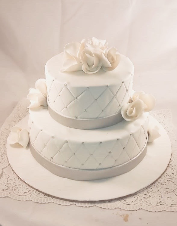 5Kg 2 Tier Wedding Fondant Cake