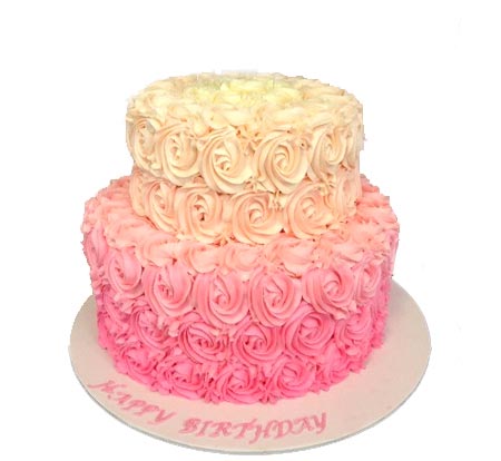 2 layer Roses Cake